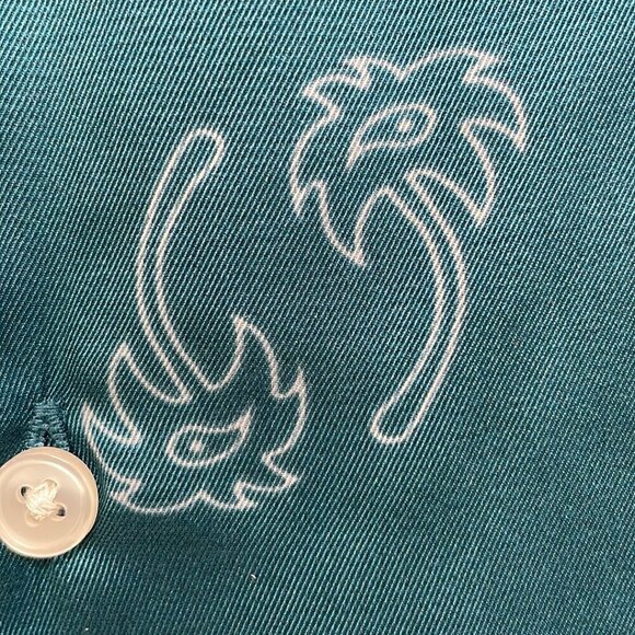 Standard/Cloth Short Sleeve Blouse Collared Hankerchief Print Blue Size Small S - Picture 9 of 14